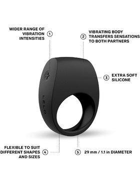 LELO: Tor 2, Vibrating Couples Ring, svart
