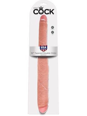 King Cock: Tapered Double Dildo, 41 cm, ljus
