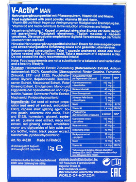 Hot: V-Activ Man, Pure Power, 20 kapslar