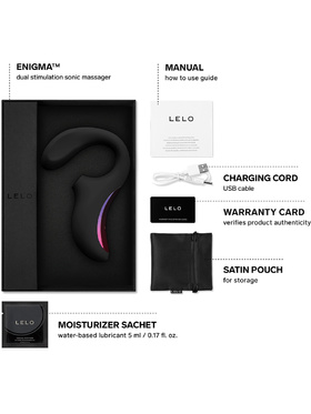 LELO: Enigma, Dual-Action Sonic Massager, svart