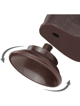 LoveToy: Sliding-Skin Dildo, 24 cm, mörk