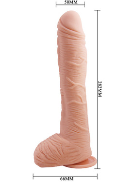 Beautiful Alex: Realistisk Dildo med Sugpropp, 28 cm, ljus