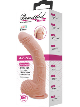 Beautiful Alex: Realistisk Dildo med Sugpropp, 28 cm, ljus