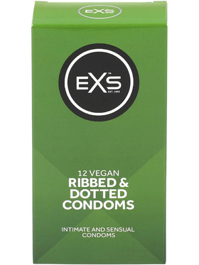 EXS Ribbed & Dotted: Kondomer, 12-pack