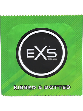 EXS Ribbed & Dotted: Kondomer, 100-pack