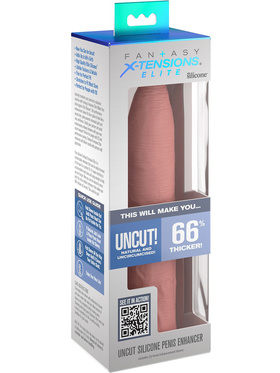 Fantasy X-Tensions Elite: Uncut Silicone Penis Enhancer, ljus