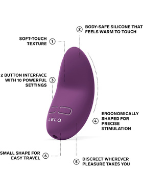 LELO: Lily 3, Klitorisvibrator, mörklila