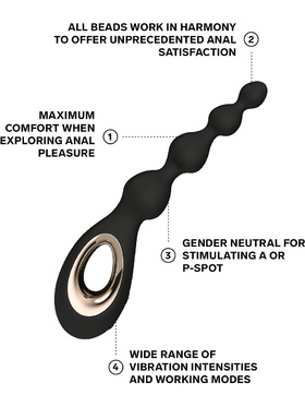 LELO: Soraya Beads, Vibrerande Analkulor, svart