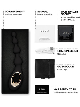 LELO: Soraya Beads, Vibrerande Analkulor, svart