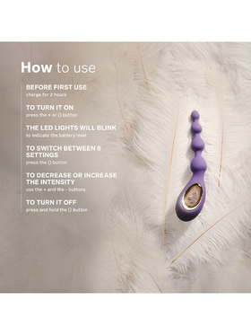 LELO: Soraya Beads, Vibrerande Analkulor, svart