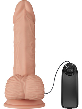 Beautiful Catoblepas: Slide-Skin Vibrating Dildo, 21 cm, ljus