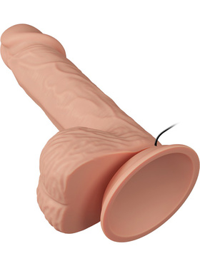 Beautiful Catoblepas: Slide-Skin Vibrating Dildo, 21 cm, ljus