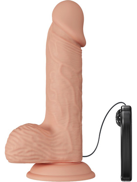Beautiful Catoblepas: Slide-Skin Vibrating Dildo, 21 cm, ljus