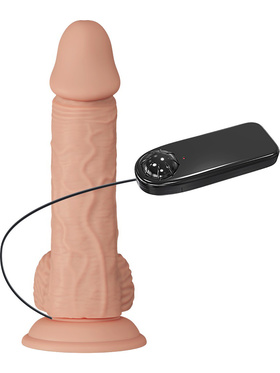 Beautiful Catoblepas: Slide-Skin Vibrating Dildo, 21 cm, ljus