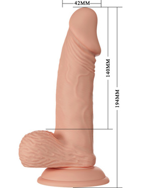 Beautiful Zebulon: Lifelike-Skin Dildo, 19 cm