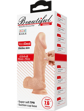 Beautiful Zebulon: Lifelike-Skin Dildo, 19 cm