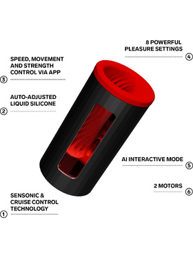 LELO: F1S V3 Pleasure Console Masturbator, röd