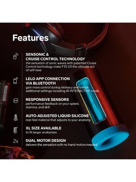 LELO: F1S V3 XL Pleasure Console Masturbator, röd