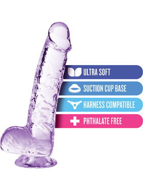 Naturally Yours: Crystalline Dildo, 15 cm, lila