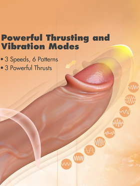 Dr. Skin Silicone: Dr. Brody Thrusting Vibrating Dildo, 22 cm