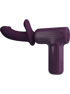 Pretty Love: DJ Scholar, Massage Gun with Dildo, lila