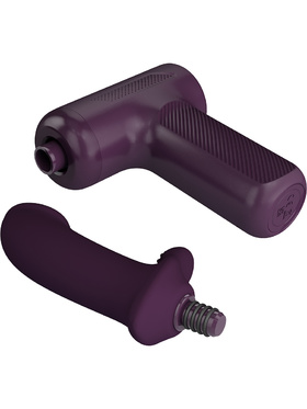 Pretty Love: DJ Scholar, Massage Gun with Dildo, lila
