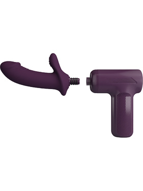 Pretty Love: DJ Scholar, Massage Gun with Dildo, lila