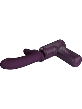 Pretty Love: DJ Scholar, Massage Gun with Dildo, lila