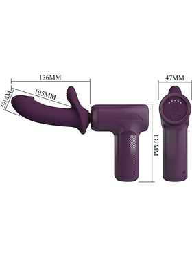 Pretty Love: DJ Scholar, Massage Gun with Dildo, lila