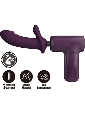 Pretty Love: DJ Scholar, Massage Gun with Dildo, lila