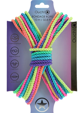 Ouch!: Polyester Bondage Rope, 10m, multifärg