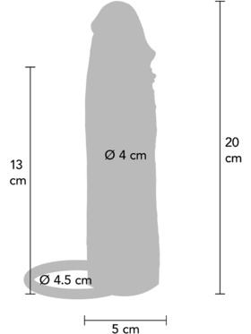 Toy Joy: Hydrated Skin Penis Silicone Sleeve Vibrating, 20 cm