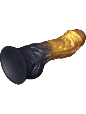 LoveToy: Aerosx, Dual Density Inflatable Dildo, 21 cm, guld/svart