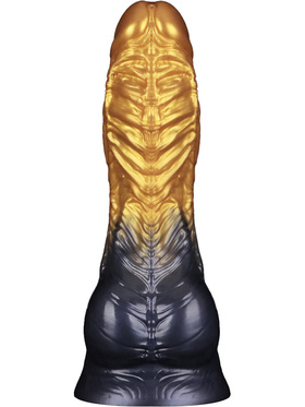 LoveToy: Aerosx, Dual Density Inflatable Dildo, 21 cm, guld/svart
