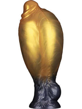 LoveToy: Aerosx, Dual Density Inflatable Dildo, 19 cm, guld/svart