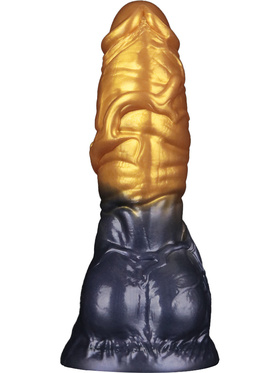LoveToy: Aerosx, Dual Density Inflatable Dildo, 19 cm, guld/svart