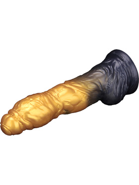 LoveToy: Aerosx, Dual Density Inflatable Dildo, 25 cm, guld/svart