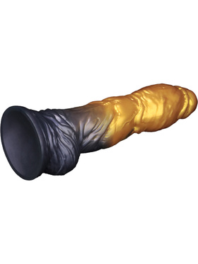 LoveToy: Aerosx, Dual Density Inflatable Dildo, 25 cm, guld/svart