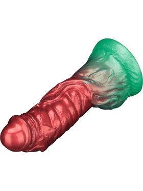 LoveToy: Aerosx, Dual Density Inflatable Dildo, 19 cm, röd/grön