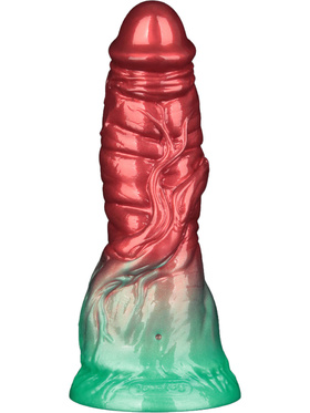 LoveToy: Aerosx, Dual Density Inflatable Dildo, 19 cm, röd/grön
