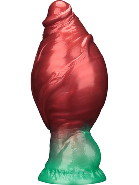 LoveToy: Aerosx, Dual Density Inflatable Dildo, 19 cm, röd/grön