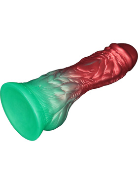 LoveToy: Aerosx, Dual Density Inflatable Dildo, 21 cm, röd/grön