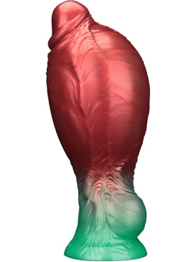 LoveToy: Aerosx, Dual Density Inflatable Dildo, 21 cm, röd/grön