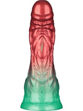 LoveToy: Aerosx, Dual Density Inflatable Dildo, 21 cm, röd/grön