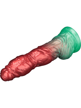LoveToy: Aerosx, Dual Density Inflatable Dildo, 25 cm, röd/grön