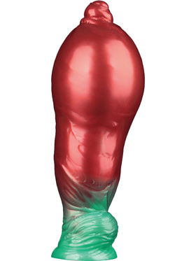 LoveToy: Aerosx, Dual Density Inflatable Dildo, 25 cm, röd/grön