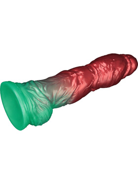 LoveToy: Aerosx, Dual Density Inflatable Dildo, 25 cm, röd/grön