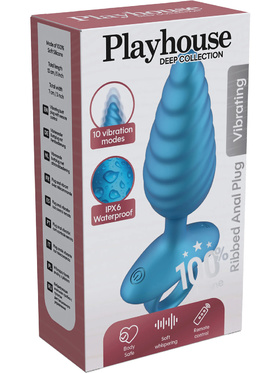 Playhouse: Deep Ribbed Vibrating Anal Plug