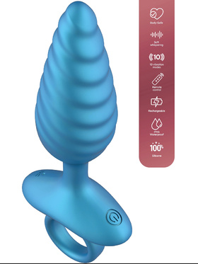 Playhouse: Deep Ribbed Vibrating Anal Plug