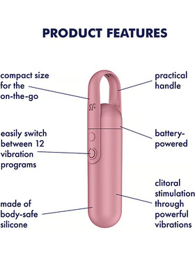 Satisfyer: Bullet Groove, Mini Vibrator, rosa